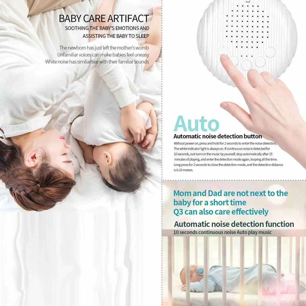 Portable White Noise Sound Machine for Baby Sleep Aid - Smarsty