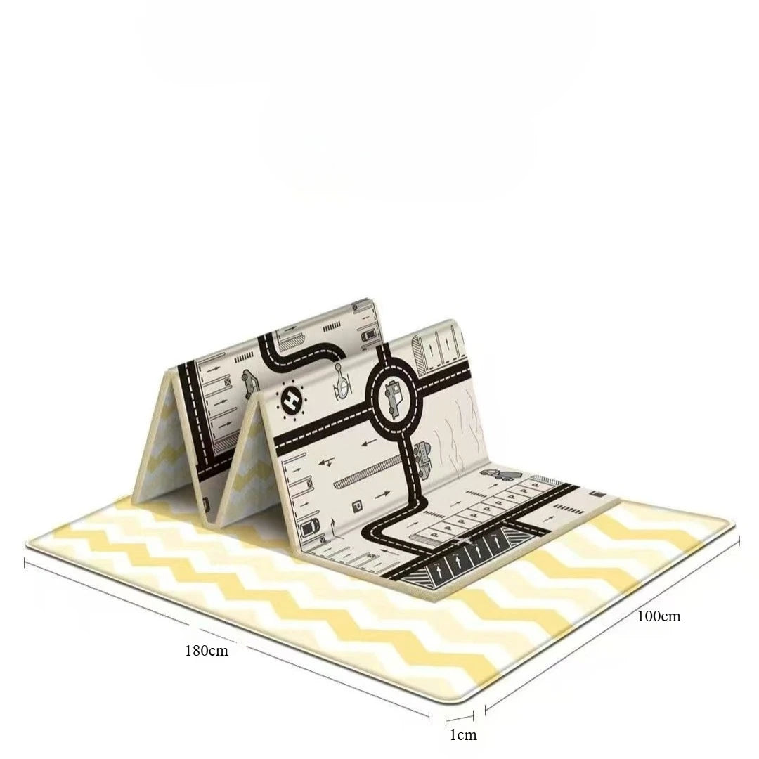 Foldable Baby Play Mat Children's Double-sided Pattern Protection Non-slip Activity Carpet Children's Educational Activity Mat by Smarsty