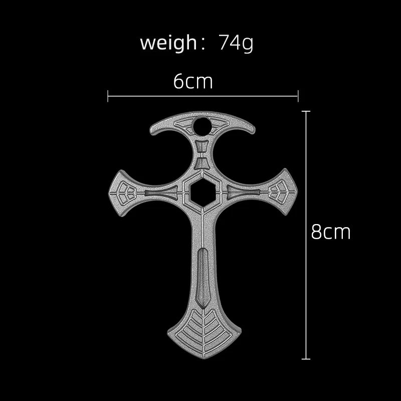 Tactical defense cross pendant, self-defense cool equipment, fashionable and exquisite, unique gift for friends.