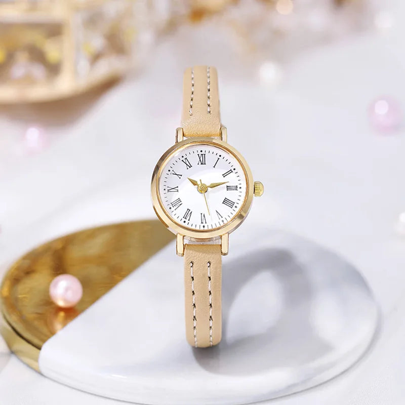 Fashionable Women's Quartz Watch with Leather Band - Smarsty