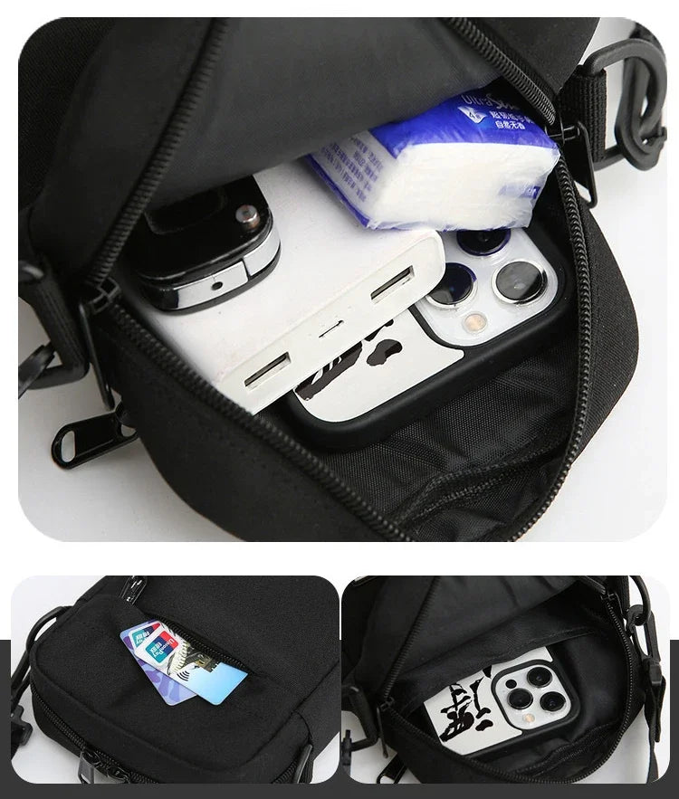 Compact Square Crossbody Bag With Oxford Cloth Durability - Smarsty