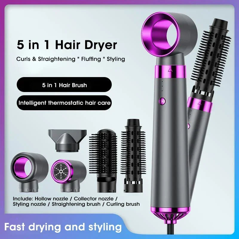 5 in 1 Electric Hair Dryer and Straightener Set - Smarsty