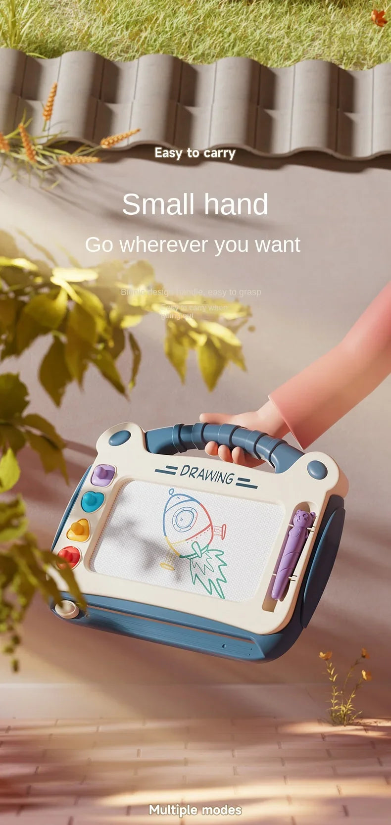 Children Cartoon Drawing Board Baby Puzzle Magnetic Writing Board Toy Graffiti Magnetic Drawing Board Montessori Toy for Kids - Smarsty
