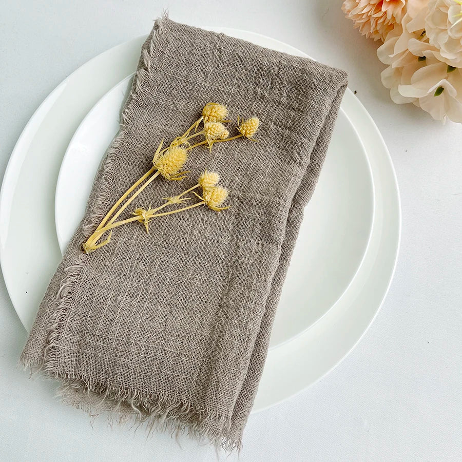 Reusable Cotton Wedding Napkins for Rustic Table Decor - Smarsty