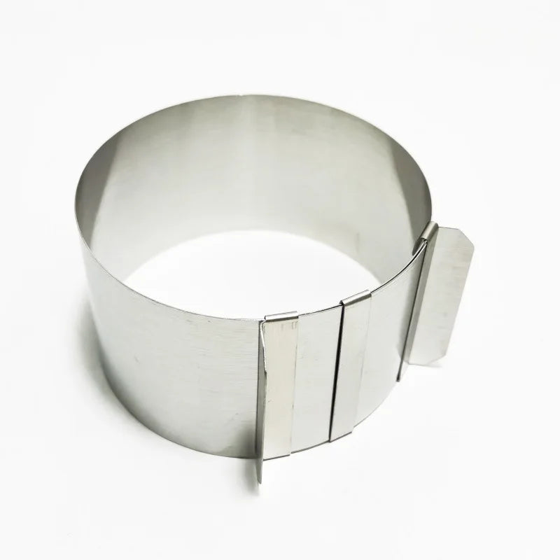 Rustproof Adjustable Stainless Steel Cake Mousse Ring - Smarsty