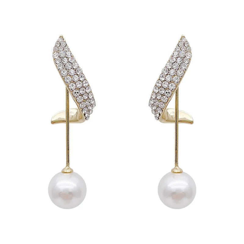 Elegant Long Tassel Pearl Dangle Earrings for Wedding Jewelry - Smarsty