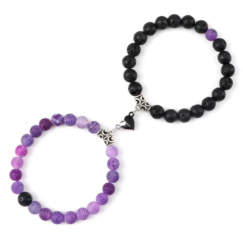 Natural Stone Couple Bracelets Set for Friendship - Smarsty