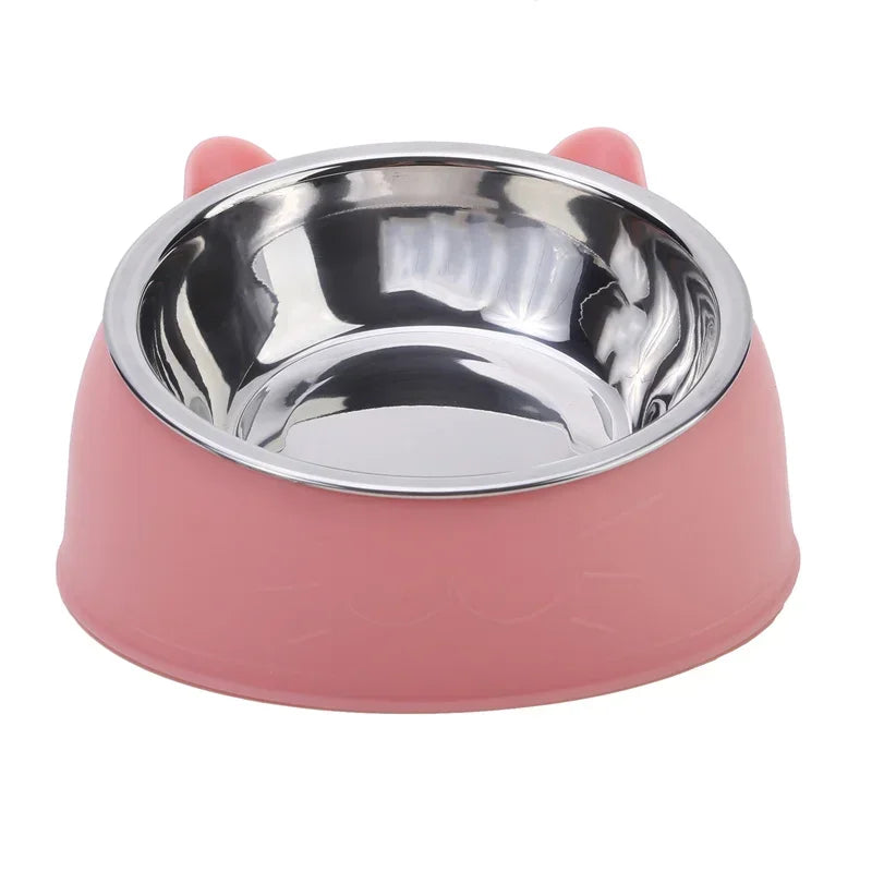 Stainless Steel Cat Bowl with Inclined Design for Easy Feeding - Smarsty