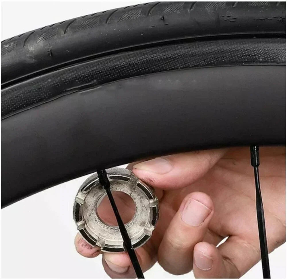 9PCS Bike Repair Tool Kit Crank Chain Cutter Extractor Freewheel Puller Crank Puller Spoke Wrench Complete Bike Maintenance Kits