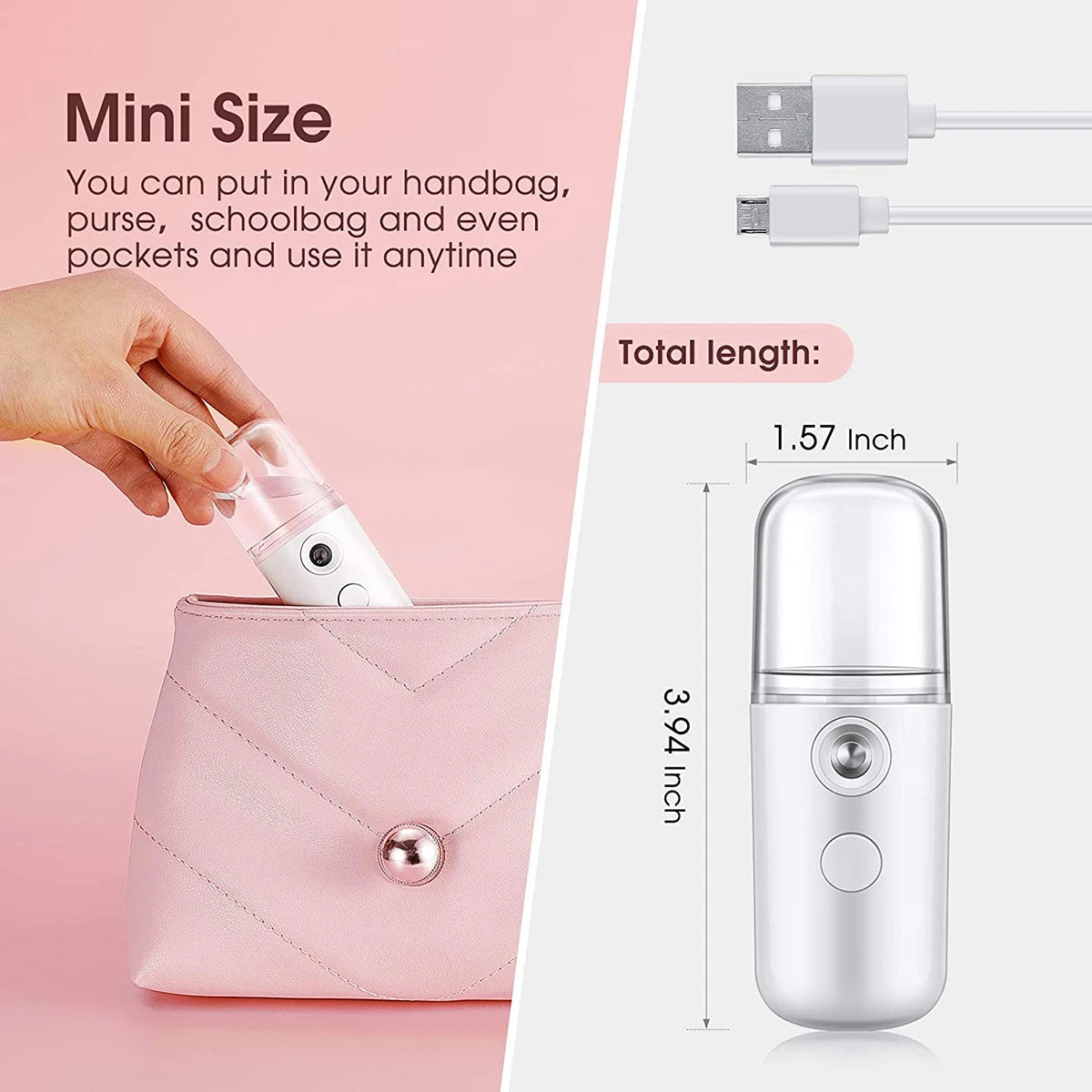 Portable Mini Facial Steamer for Deep Skin Hydration - Smarsty