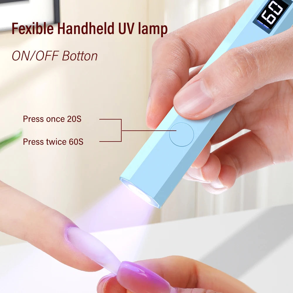 Mini UV Nail Lamp for Gel Polish Curing at Home - Smarsty
