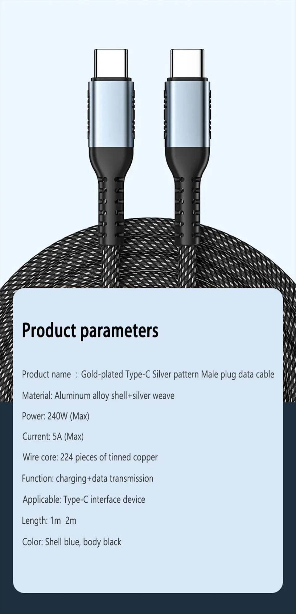 PD 240W Super Fast Charging Cable for Devices - Smarsty