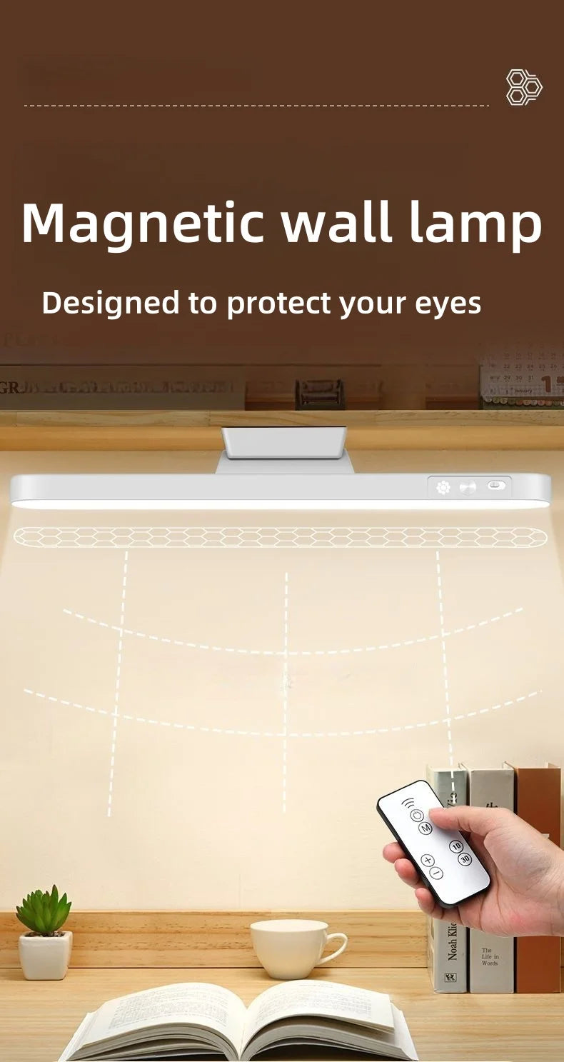 Rechargeable LED Table Lamp with Magnetic Base and Dimmable Light - Smarsty