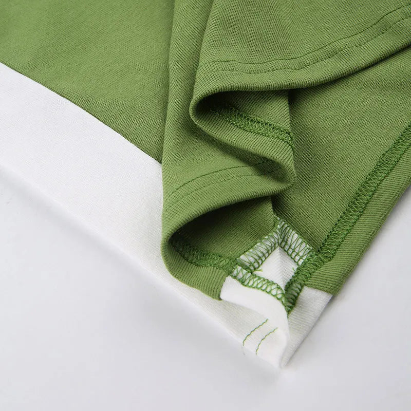 Sleeveless Knitted Crop Tops Green Sexy Basic Patchwork 2023 Summer Casual Cami Backless Y2k Vintage Tank Top Women - Smarsty