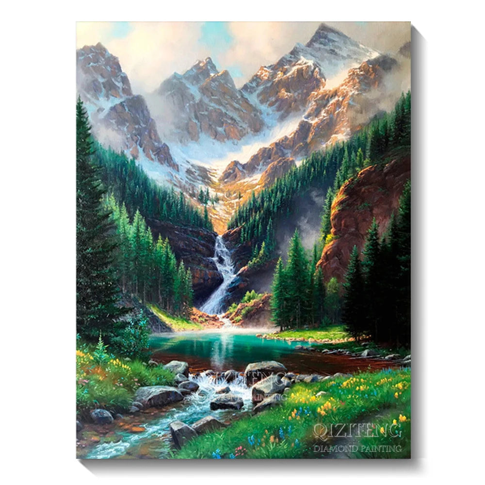 5D Diamond Art Aurora Landscape DIY Wall Decor - Smarsty