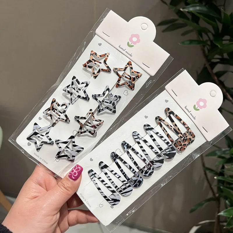 Leopard Print Hair Clips Set for Women - Smarsty