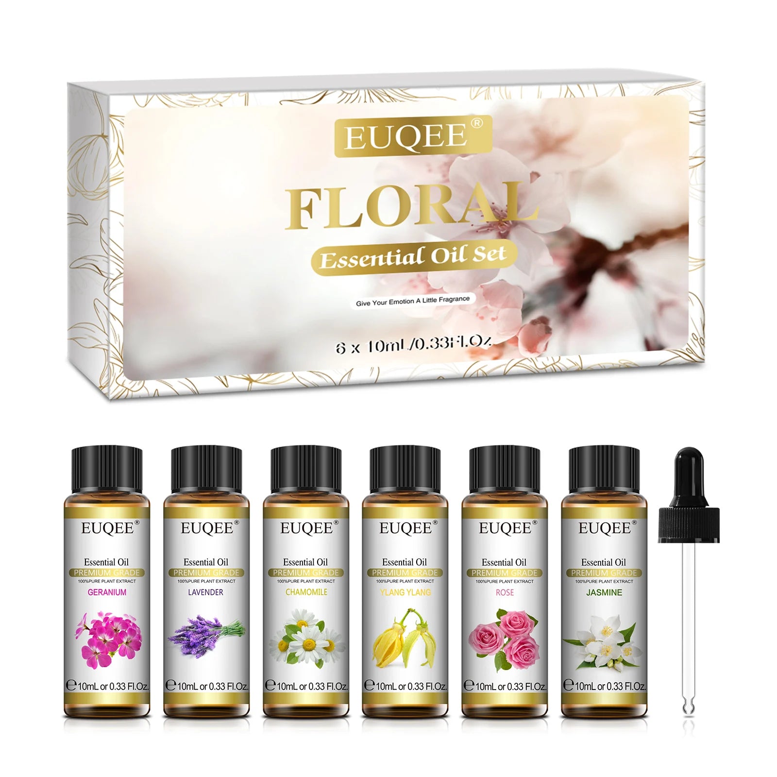 EUQEE Floral Essential Oils Set for Aromatherapy Diffusion - Smarsty