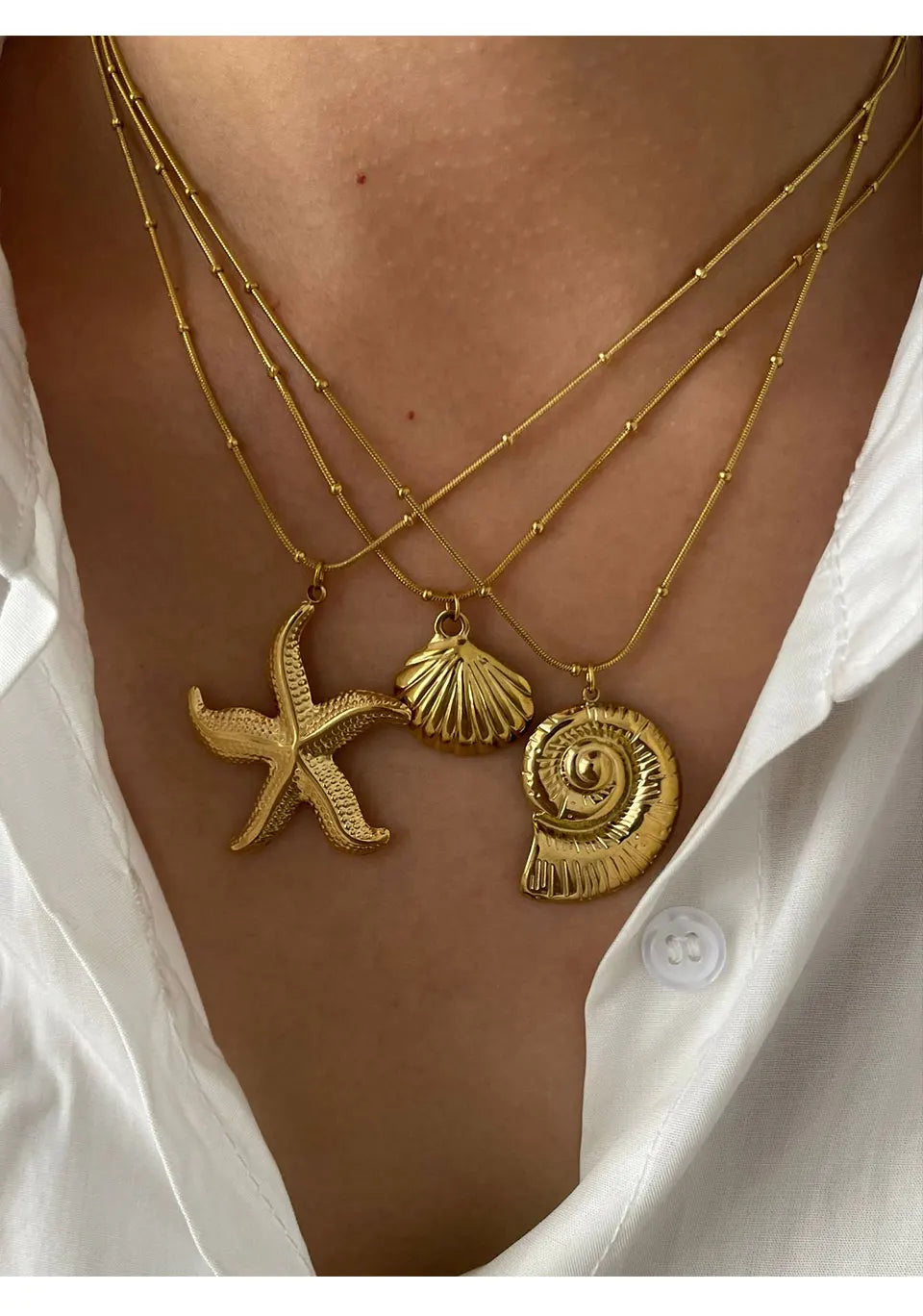 Minimalist Starfish Pendant Necklace for Beach Parties - Smarsty