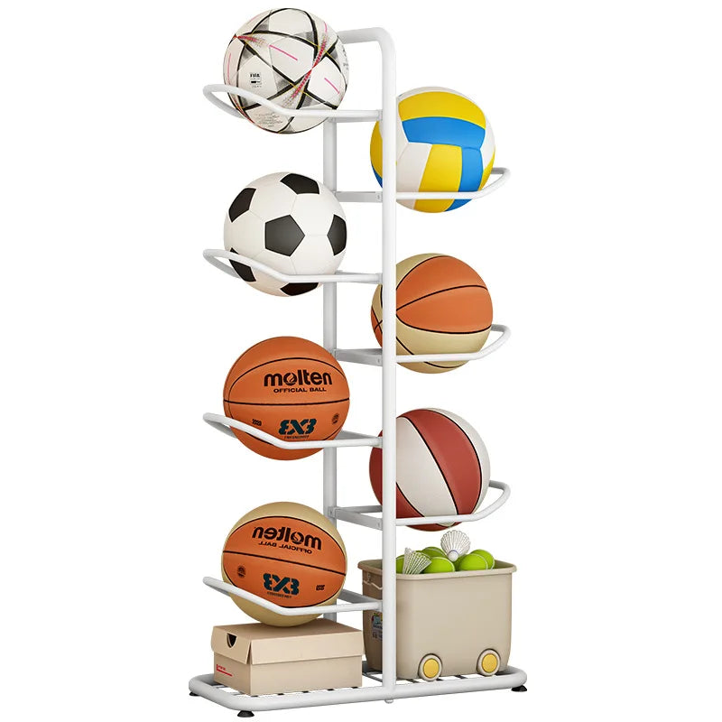 Indoor Children Basketball Storage Rack Put Ball Football Storage Basket Placed Rack Kindergarten Volleyball Stand Holder Space by Smarsty