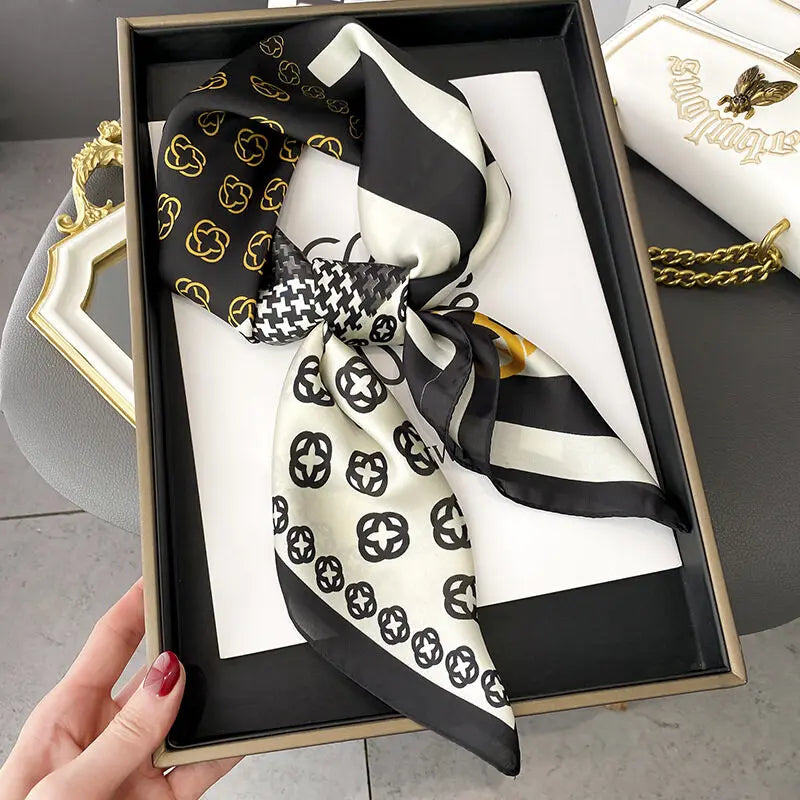 Luxury Silk Scarf Women Satin Shawl Sun Protection Wrap - Smarsty