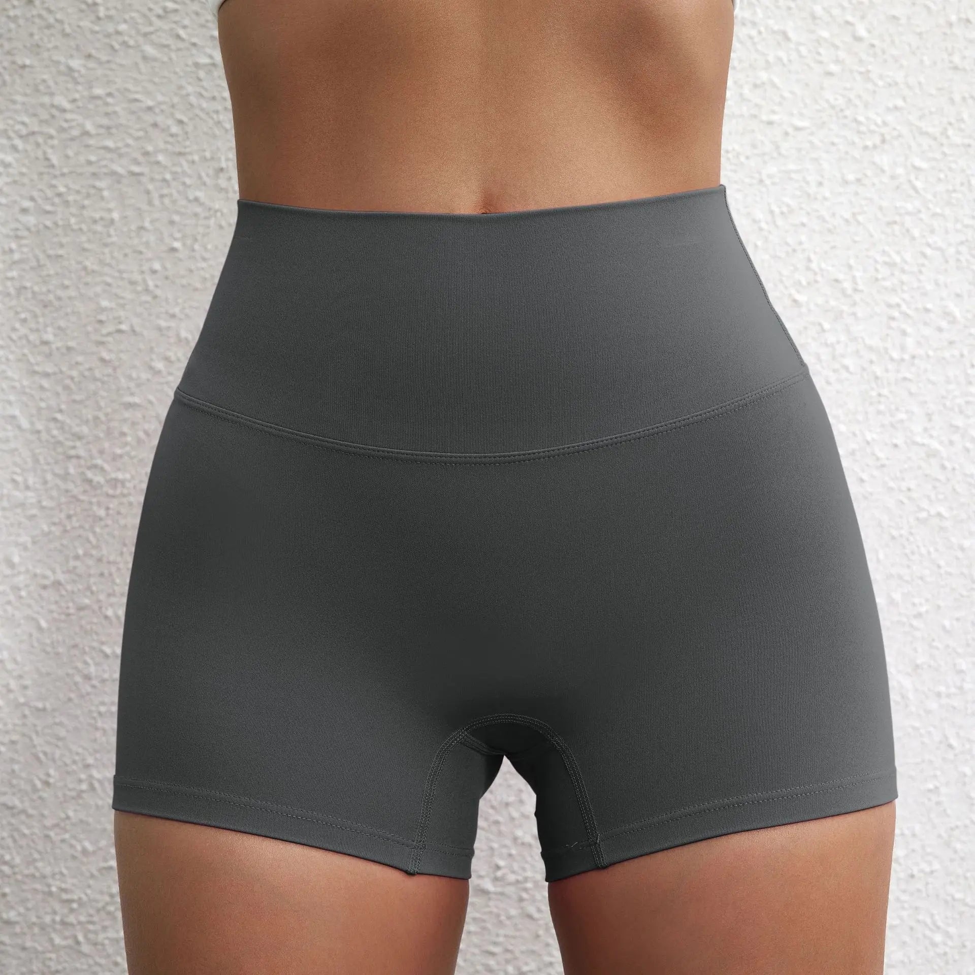 GymHUB Hip lifting fitness yoga shorts three-quarter pants female high-waisted peach nude running sports quick-drying anti - Smarsty