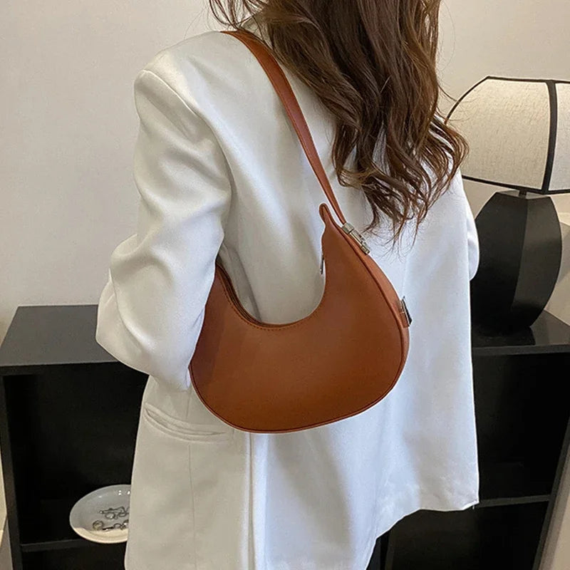 Luxury PU Leather Hobo Bag For Women With Zipper Closure - Smarsty