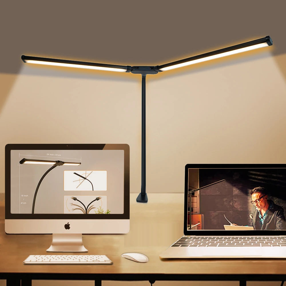 Home Office LED Desk Lamp with Stepless Dimming - Smarsty