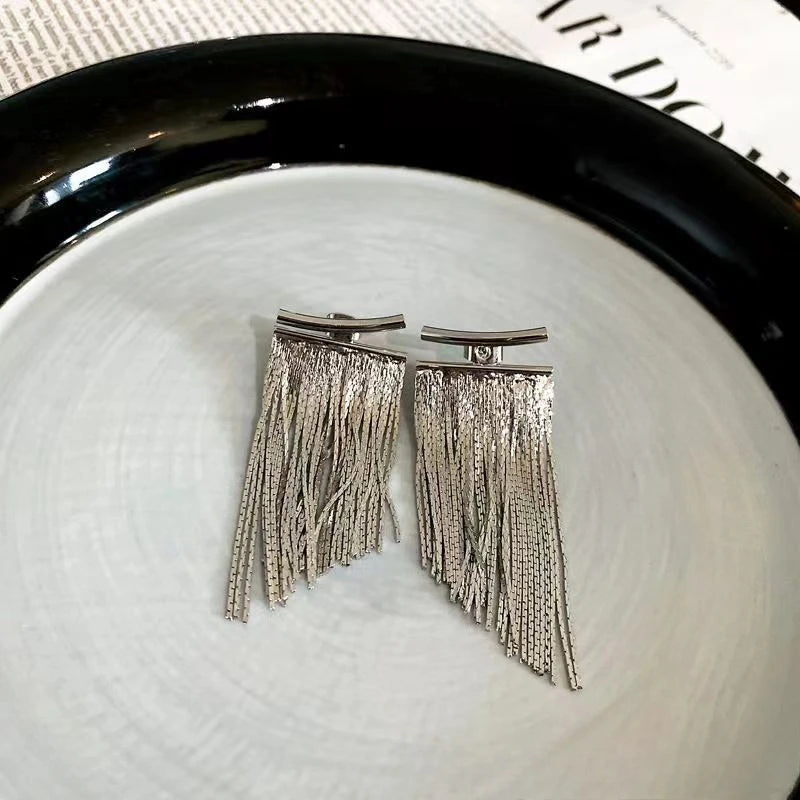 Long Gold Color Tassel Earrings for Women - Stylish Jewelry - Smarsty