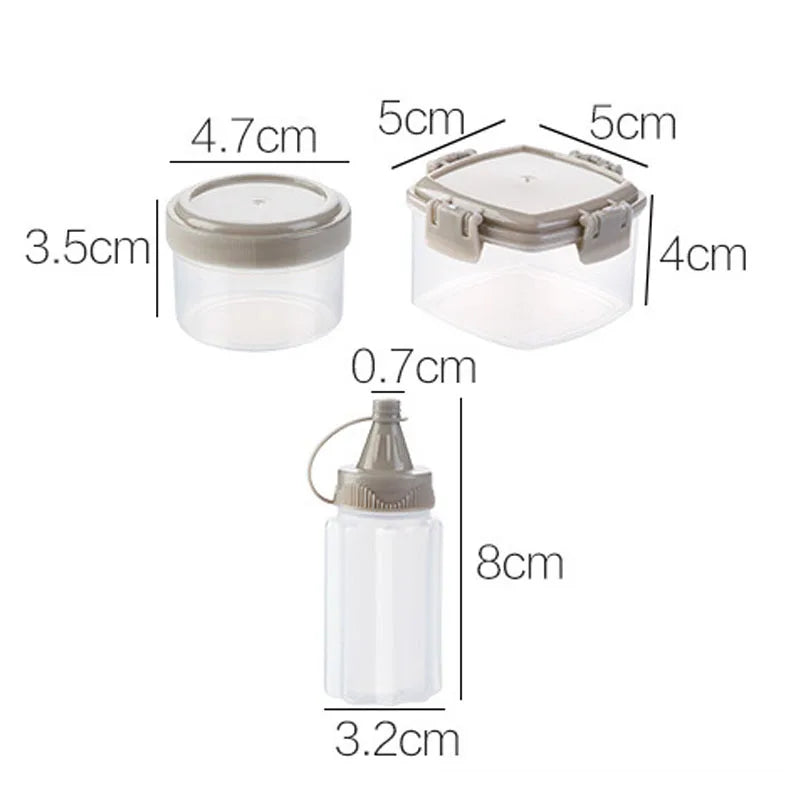 4pcs Plastic Sauce Squeeze Bottle Mini Seasoning Box Salad Dressing Containers Outdoor Portable Barbecue Spice Jar Kitchen Tool by Smarsty