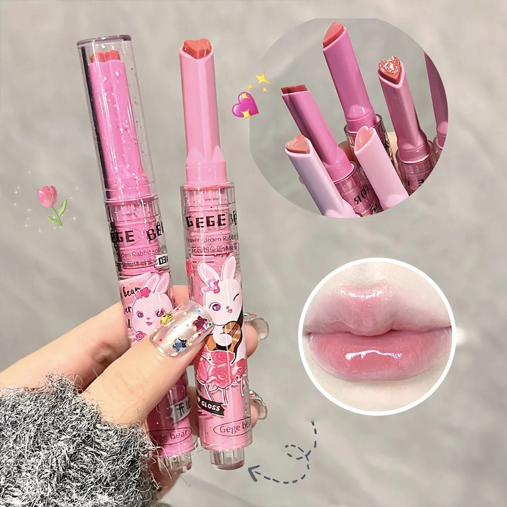 Gege Bear Pink Rabbit Moisturizing Lip Gloss Balm - Smarsty