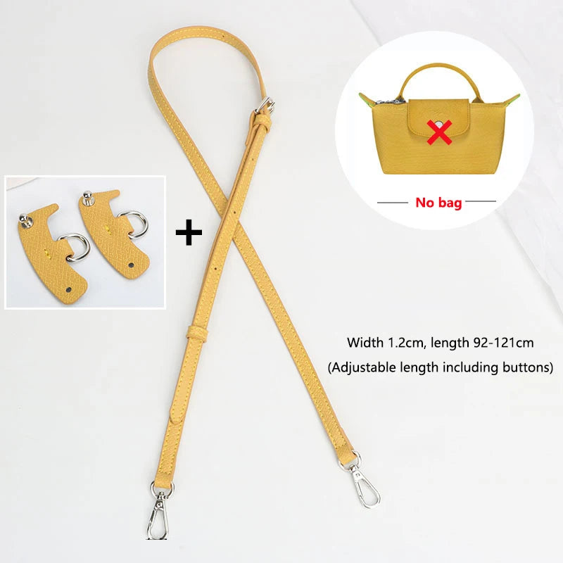 1 Set Bag Strap For Longchamp Mini Punch-free Genuine Leather Shoulder Strap Set Transformation Crossbody Strap Bag Accessories