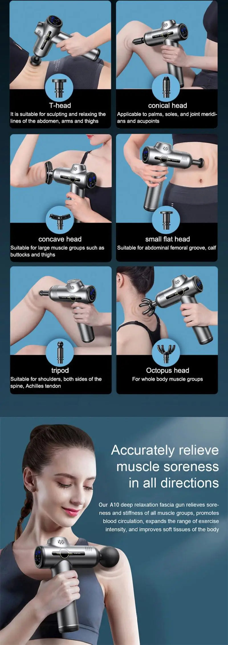 Portable Vibration Massage Gun for Deep Muscle Relaxation - Smarsty