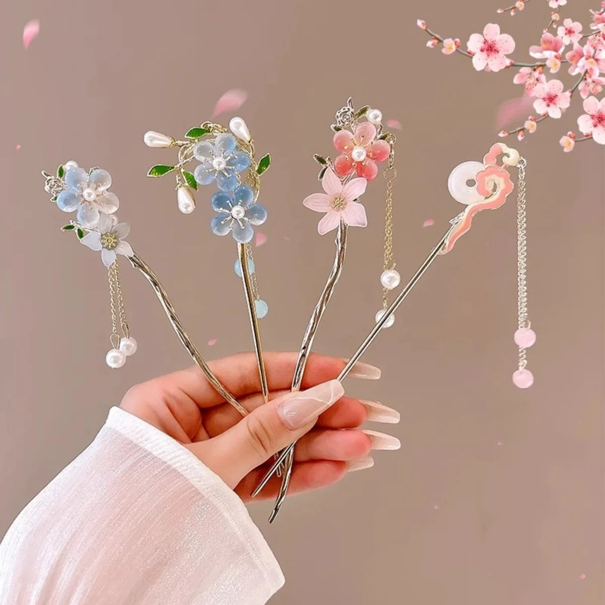 Vintage Chinese Style Flower Hairpin for Women - Smarsty