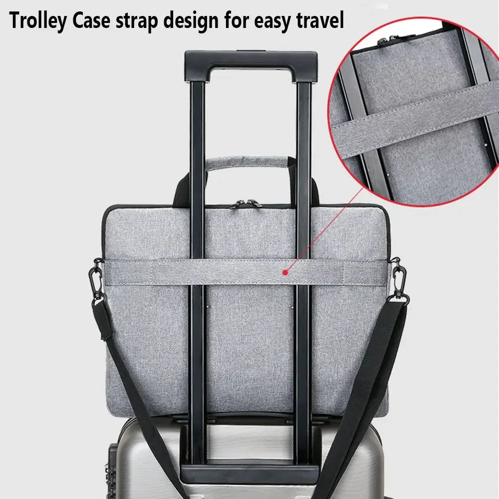 Laptop Sleeve Case With Zipper Shoulder Bag And Pouch