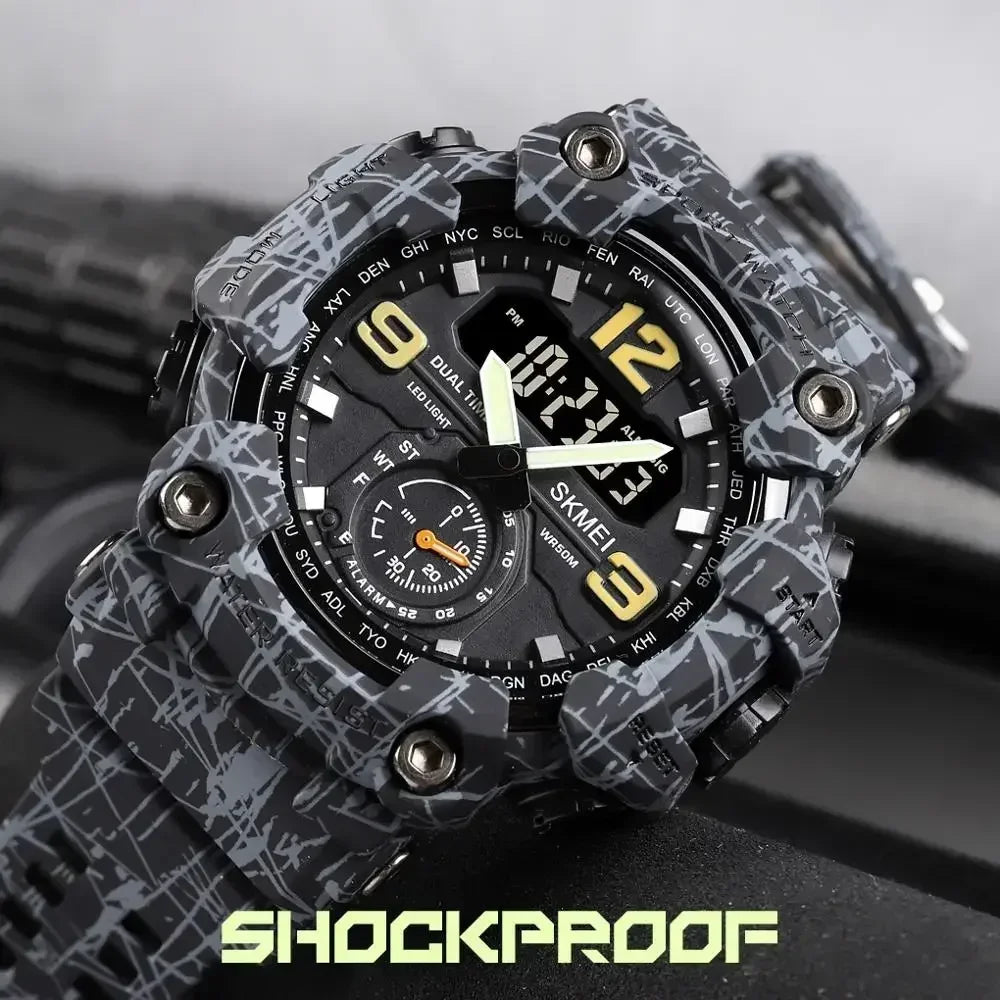 Skmei 1637 Waterproof Sport Wristwatch with Dual Movement - Smarsty