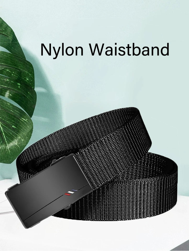 Casual Men's Nylon Belt Breathable Automatic Buckle - Smarsty