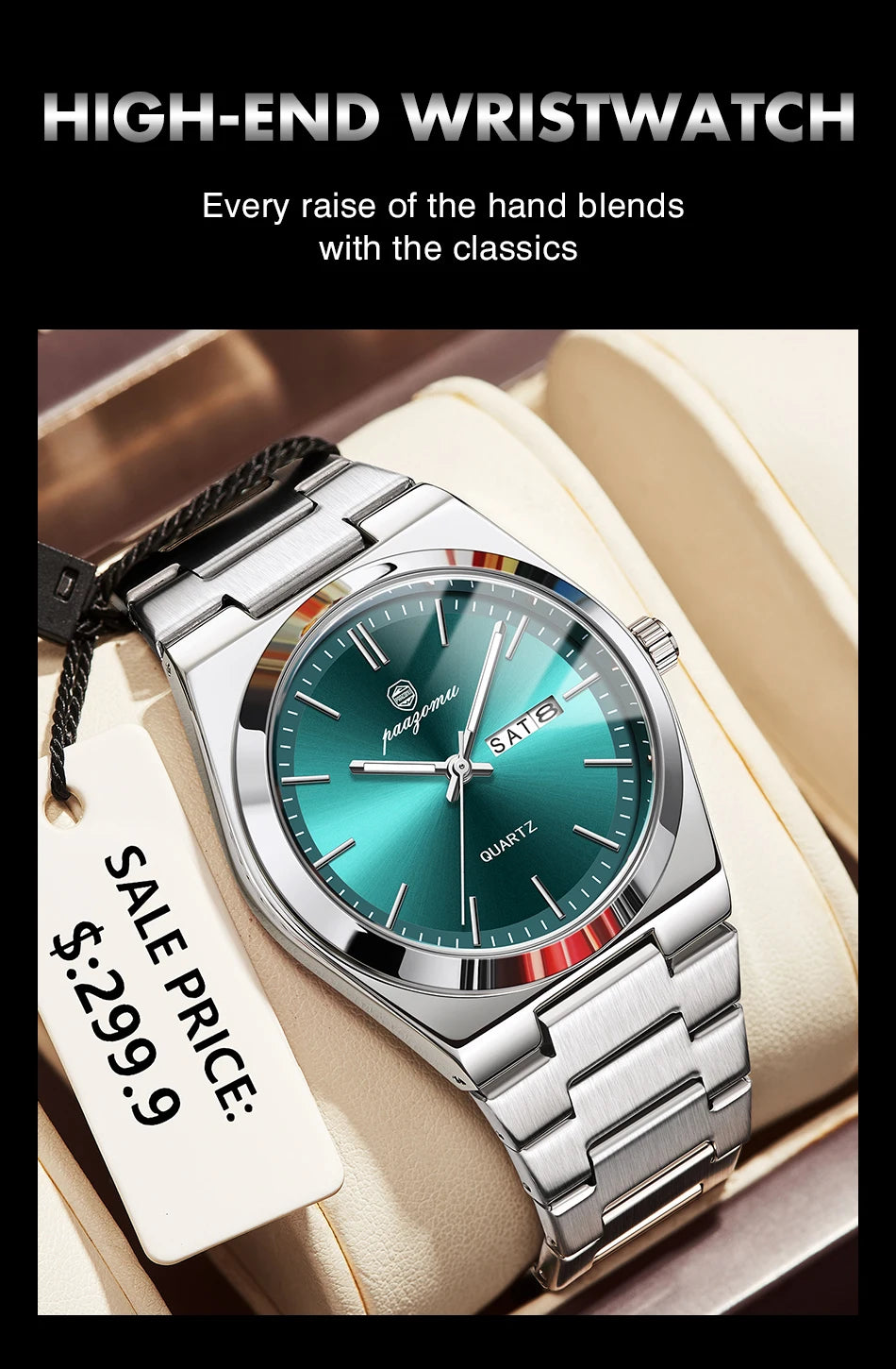 Luxury Waterproof Quartz Men's Watch with Luminous Features - Smarsty
