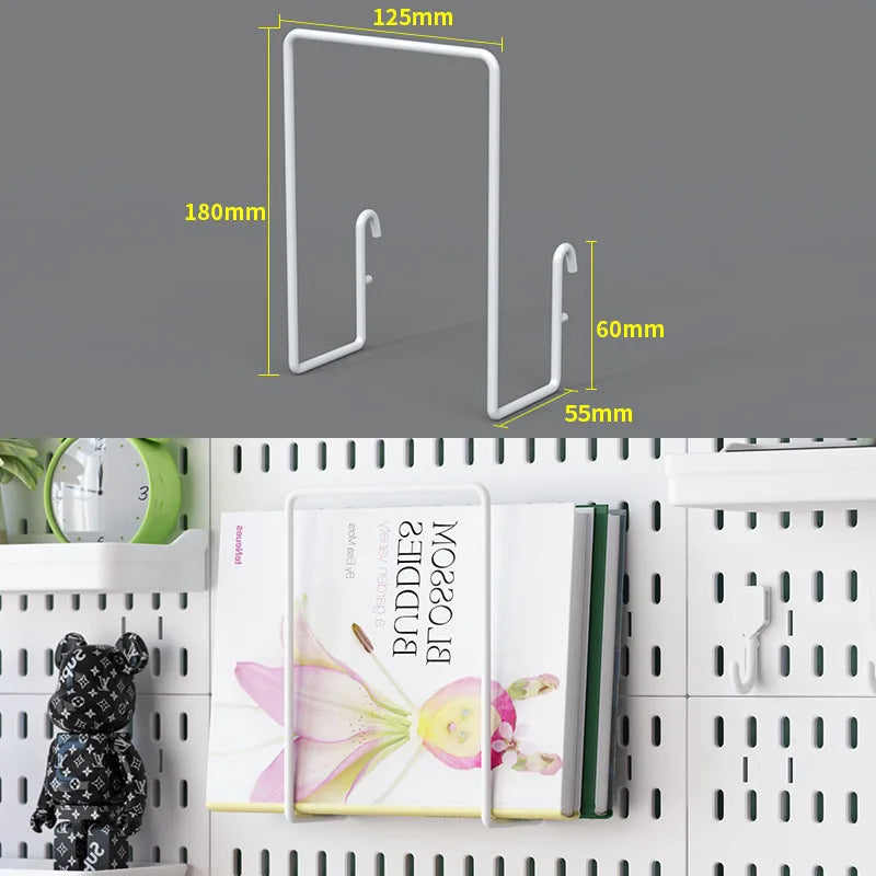 No Punching Pegboard Wall Organizer Panel Shelves For Gamer Room,bathroom,kitchen Storage Rack Organizer Pegboard Accessories