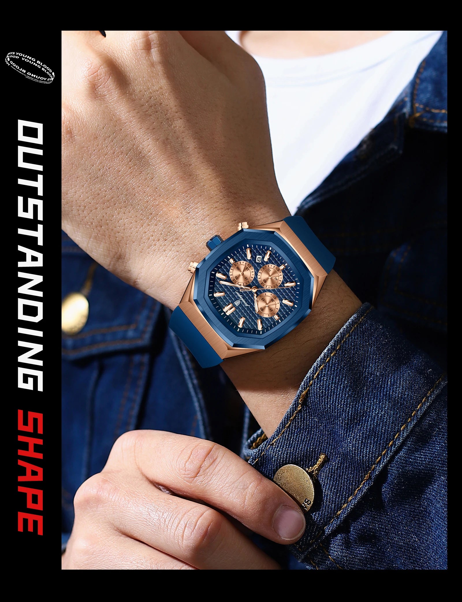 Waterproof Luminous Chronograph Watch for Men - Smarsty