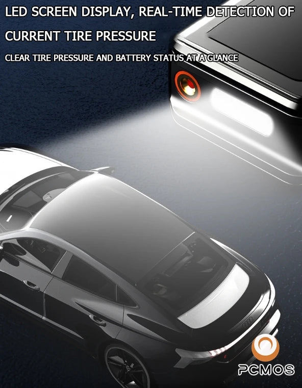 Portable Tire Inflator With LCD Display Wireless Charging - Smarsty