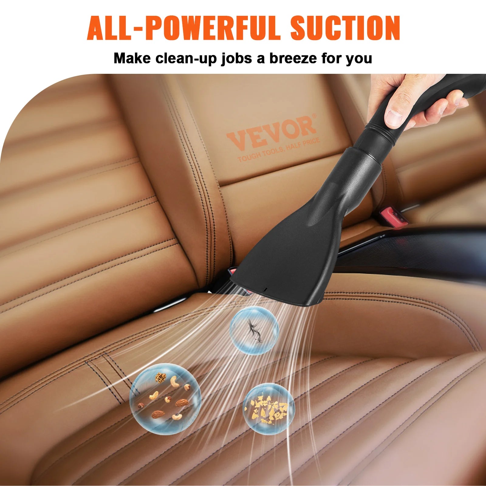 SucceBuy Wet Dry Vac 2.6 Gallon 2.5 Peak HP 3 in 1 Portable Shop Vacuum with Blowing Function Attachment Storage for Floor