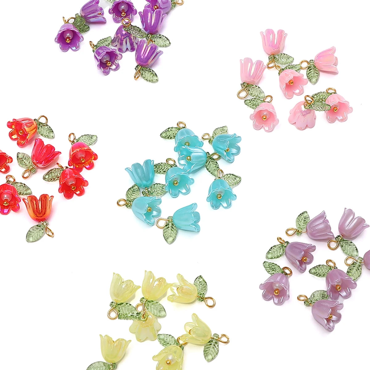 Acrylic Lily of the Valley Flower Beads for Jewelry Making - Smarsty