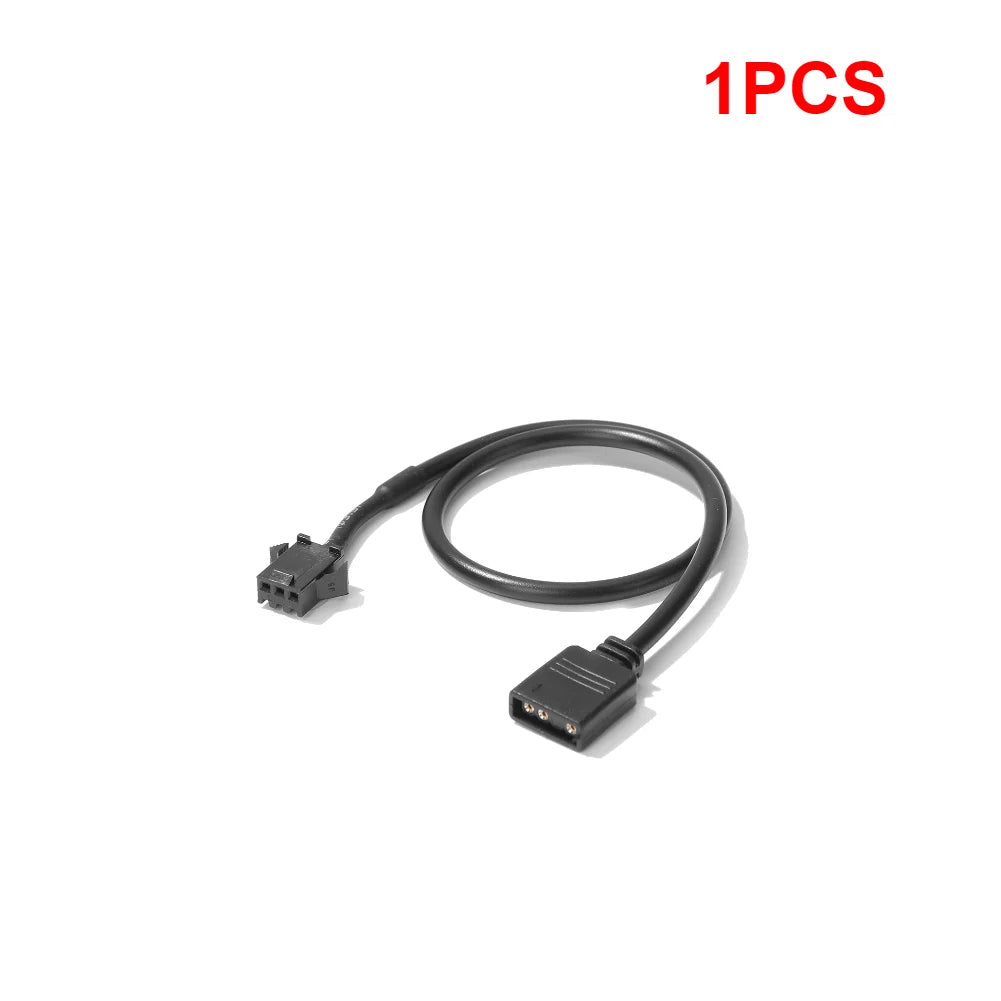 1/2PCS 5V 3 Pin / 12V 4 Pin 30cm Motherboard RGB Adapter Conversion Cable for PC Computer LED Light Strip SM Wire Line