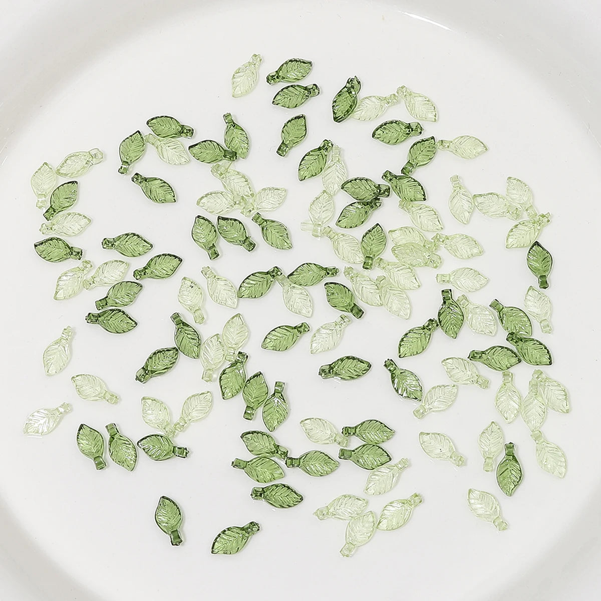 100pcs Acrylic Leaf Beads Perfect For DIY Handmade Jewelry - Smarsty
