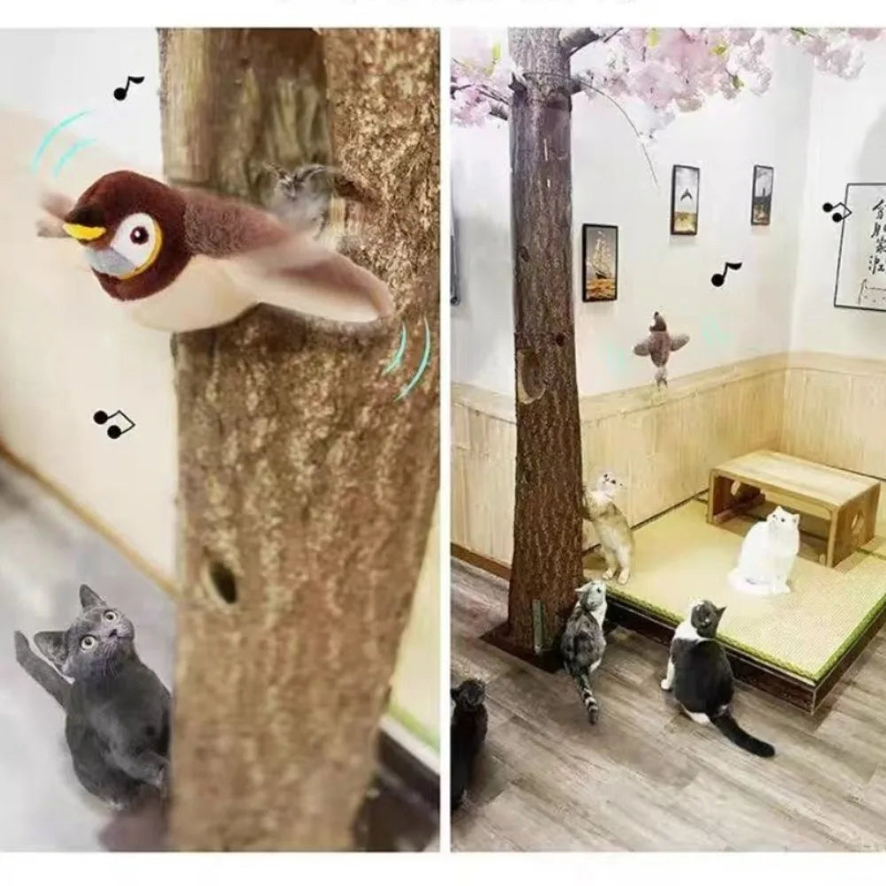 Touch Sensitive Rechargeable Chirping Bird Cat Toy - Smarsty