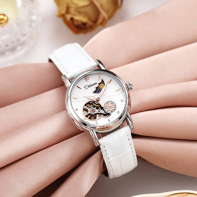 Luxury Automatic Mechanical Watch for Women with Moon Phase - Smarsty