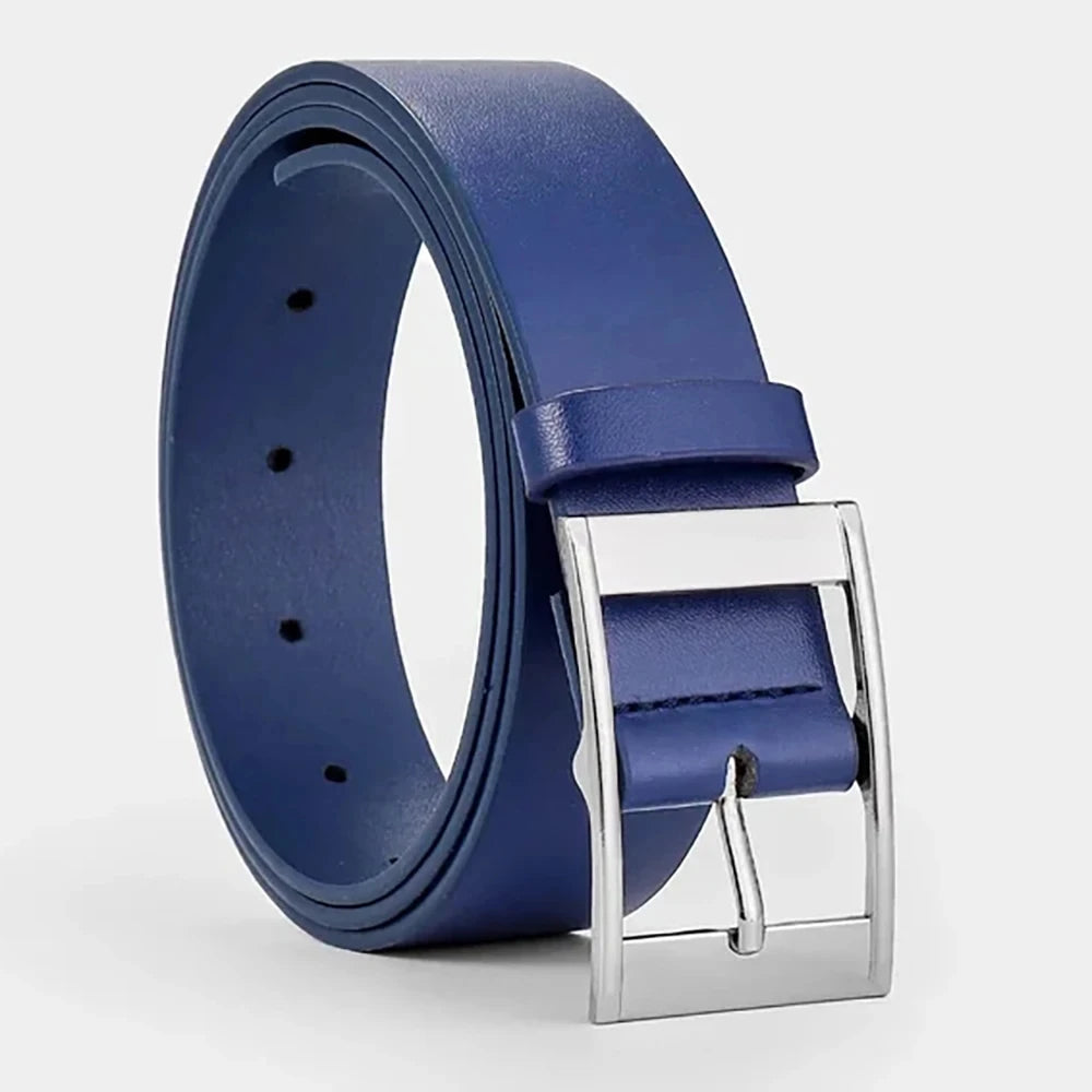 Luxury PU Leather Belt for Men with Metal Buckle - Smarsty