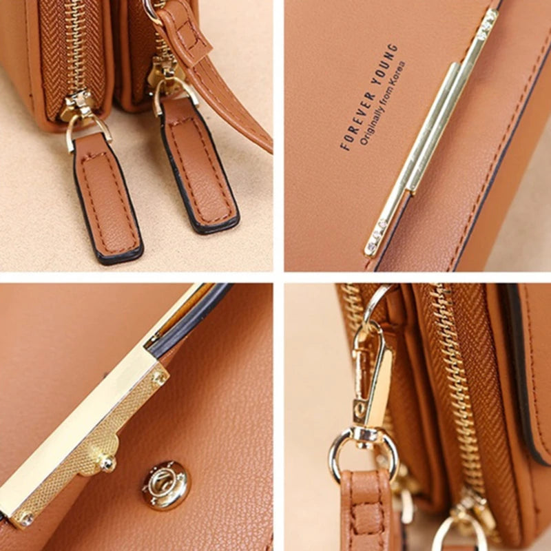 Women's Wallet Korean Handbag Multi Card Large Capacity Casual Shoulder Bag Mobile Phone Packet Fashion New Style - Smarsty