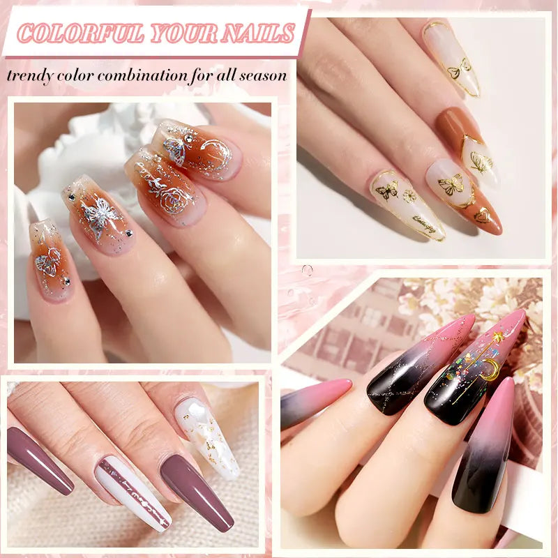 Nail Gel Polish Kit with Nail Drill and UV Light for Beginner Whole Nails Set Professional Manicure Salon & Home Art Tools Kit