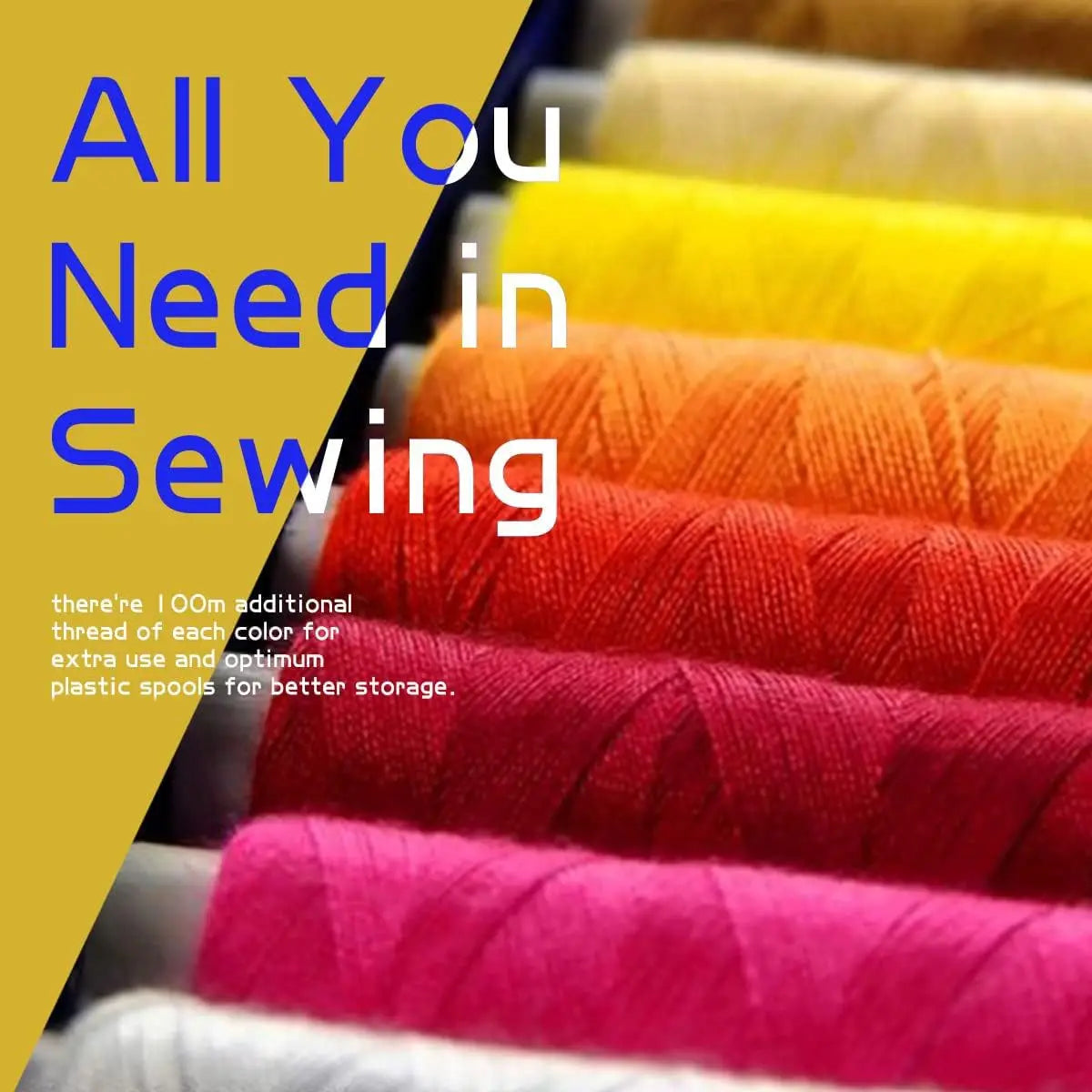 Sewing Kit Complete Set with Threads Needles Scissors Tape Measure Buttons and More for DIY Handcraft Projects Home and Travel - Smarsty